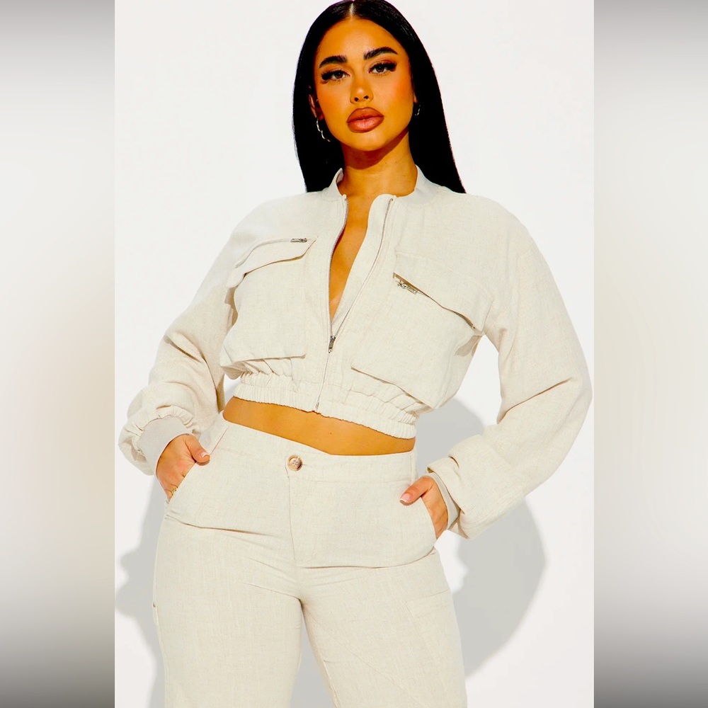 Breaking Free Linen Pants Set from Fashion Nova. NWT
